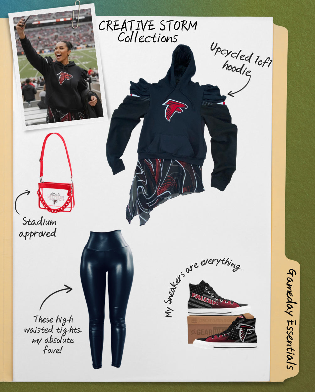 Falcons Upcycled Hoodie